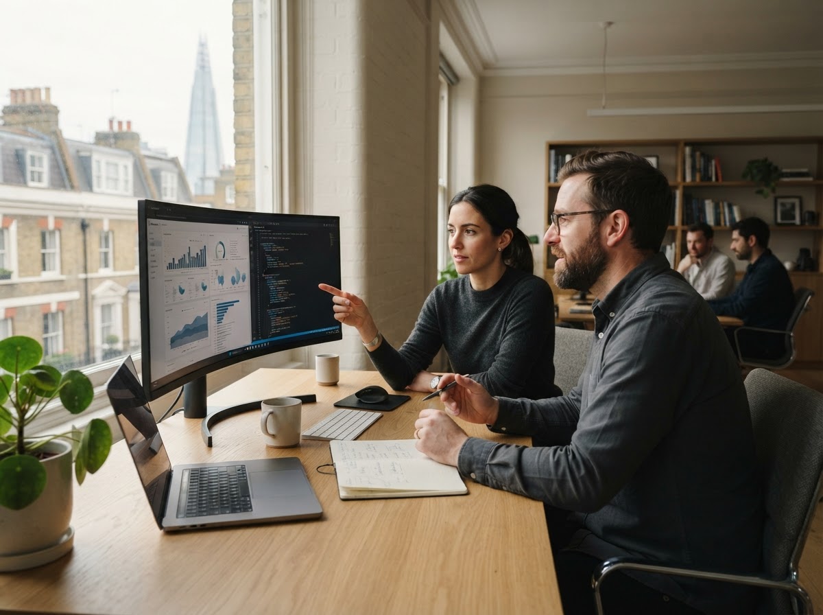 Marrawick AI team reviewing predictive investment models